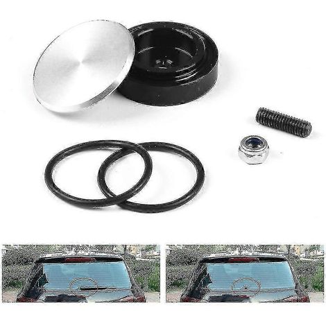 Rear Wiper Plug, Auto Rear Wiper Block Closure Removal Kit Plug Grommet Cover - Silver (pack Of Two)( ) (1/5)