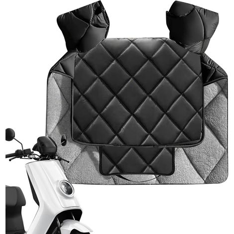 Nevadar Protection de jambes de moto d'hiver Protection confortable en cuir PU Tablier de protection pour jambes et genoux de moto Couverture coupe-vent pour homme et femme (1/5)