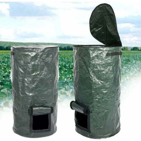 2 Pieces Compost Bags - Eco-Friendly Organic Fermentation PE Compost Bins, Garden Kitchen Waste Bags, (2 Pieces, 35x60cm) (1/4)
