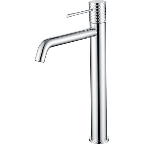 Robinet de lavabo haut avec mitigeur  Modèle GÉNOVA  Couleur Gris finition chrome [ IMEX® ]
