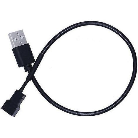 30 cm langes USB-Stecker-auf-3-Pin-Adapterkabel für PC-Gehäuse-CPU-Lüfter (1/4)