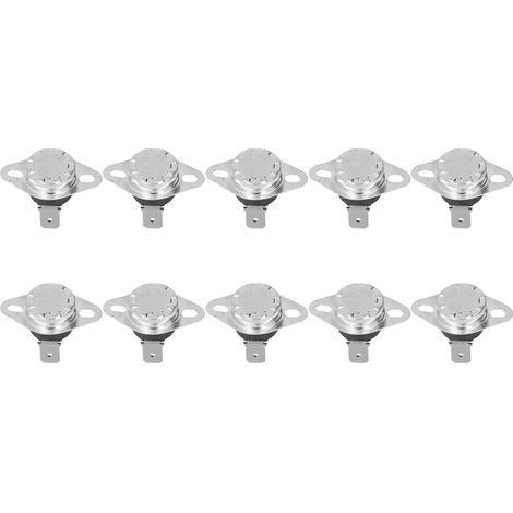 Lot de 10 commutateurs de régulation thermique réarmement manuel à bilame aluminium 250V 10A pour four micro-ondes fer (1/5)
