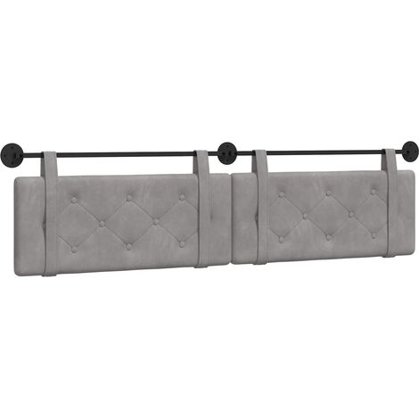 Maison Exclusive - Testiera sospesa Grigio chiaro Velluto