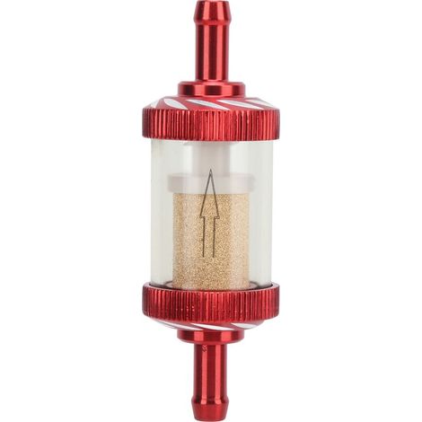 Jeffergarden Filtre à essence de carburant de moto découpant la résistance thermique d'ABS pour le diamètre de 6mm MotorbikeRed (1/5)