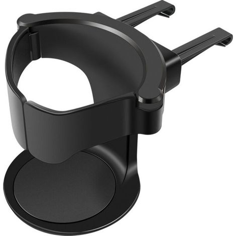 Porte-gobelet universel et réglable pour grille d'aération, porte-gobelet en ABS – Noir (1/5)