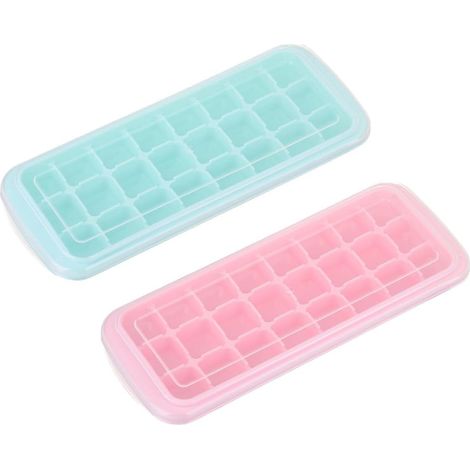 Moules à Glaçons en Silicone 2 Pièces avec Couvercles, Bac (1/5)
