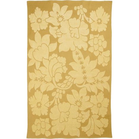 Tapis kilim tissé en coton 150x235 beige rectangle motif floral ALIXIA