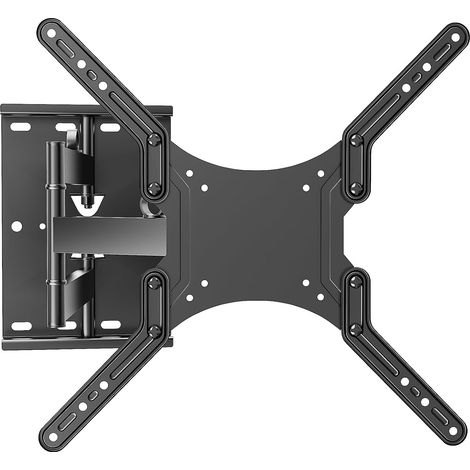 Support Mural TV 23-55 Pouces Jusqu'à 45KG, Support TV Mural Orientable Inclinable et Orientable, VESA 400x400 (1/5)