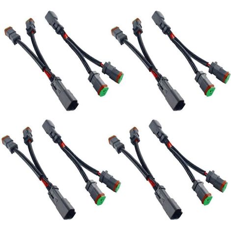 8 câbles en Y Deutsch DT DTP adaptateur de prise à 2 broches--