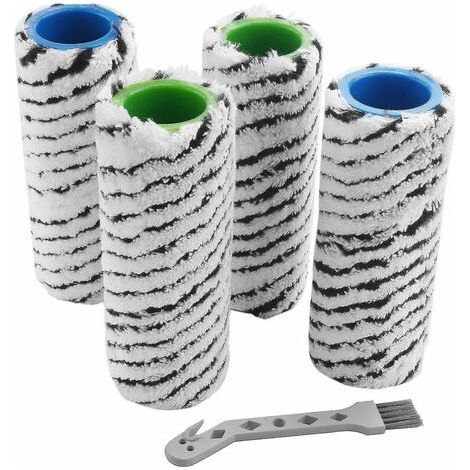 Stone Roller Brush - 60 x 150 mm - For Karcher FC3 FC5 FC7 - Gray White - 4 Pieces (1/5)