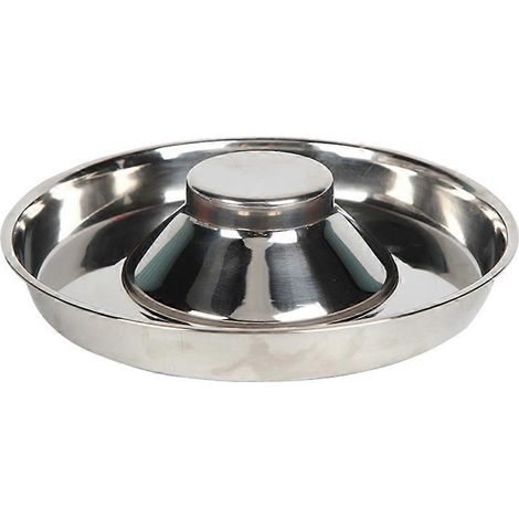 Puppy Weaning Bowl, Extra Large Diameter Stainless Steel Bowl for Multiple Puppies and Cats, Low-Sided Feeding Bowl for Small, Medium and Large Dogs (1/4)
