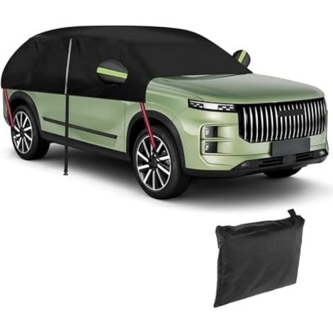 Demi-housse de voiture pour Chery Jaecoo 7/J7 2024-2025, Oxford 420D, imperméable, protection contre les intempéries, le soleil, la pluie, la poussière, les UV, avec fermeture éclair côté conducteur (1/5)
