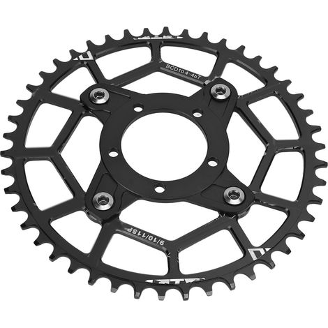 Adaptateur de Poulie 104BCD 46T en Alliage d'Aluminium pour Moteur Bafang Mid Drive - Plateau et Base de Conversion Noirs (1/5)