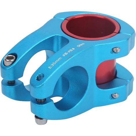 Potence de VTT LUNJE, guidon court, en alliage d'aluminium, 31,8/35 x 35 mm, bleue (1/5)
