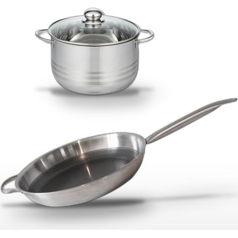 Lot Poêle 32cm & Faitout 24cm Elo Relief Solution (1/5)