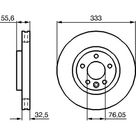 Disque de frein BOSCH 0 986 479 096 pour MULTIVAN T5, TRANSPORTER (1/2)