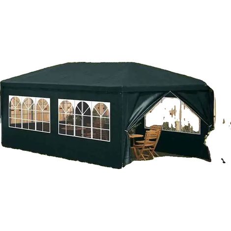 Carpa tipo cenador, nailon resistente, diseño espacioso, verde. (1/2)