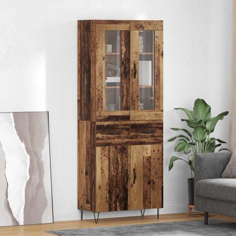 Highboard Altholz 69,5 x 34 x 90 cm Holzwerkstoff
