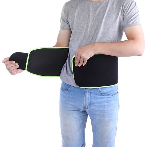 Ceinture de soutien lombaire ajustable pour musculation et fitness - Ceinture dorsale réglable (Vert, Taille M) (1/5)