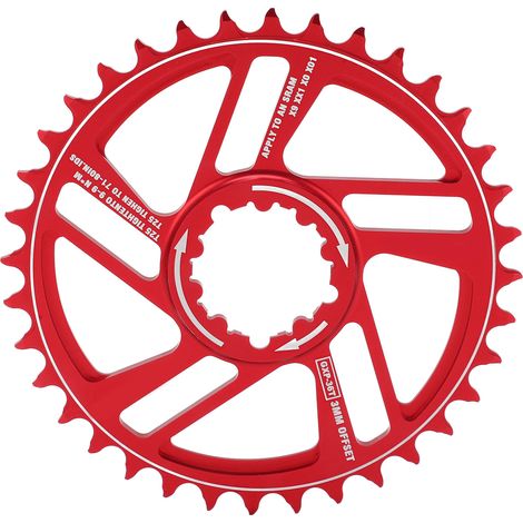 Lebycle 36T Fahrrad-Kettenblatt, 3 mm Offset, Direct Mount, Narrow-Wide-Profil für SRAM GXP Kurbelgarnitur – Rot (1/5)