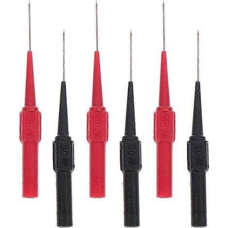 Prüfspitzen für Multimeter, Prüfleitungen für Drahtbohrungen – 8,00 x 0,70 x 0,70 cm – Schwarz Rot (1/4)