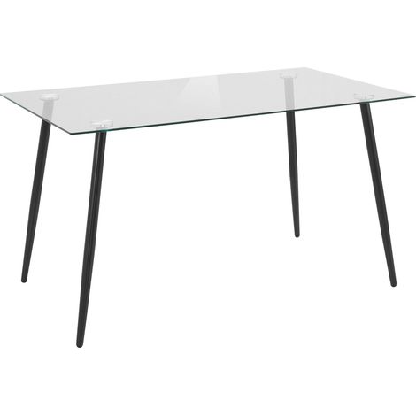Danny-Table à manger en verre transparent (1/4)