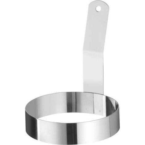 Anneau À Œufs Au Plat - Acier Inoxydable - Diamètre 103 Mm - Poignée Intégrée - 1 Pièce (1/2)