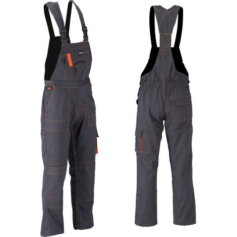 Arbeitshose / Latzhose DORIA grau/orange Gr. S