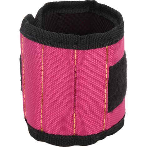 Wasserdichtes Magnetarmband für Werkzeuge, mit 2 Magneten zum Halten von Schrauben, Nägeln und Bohrern – Rosenrot (1/5)