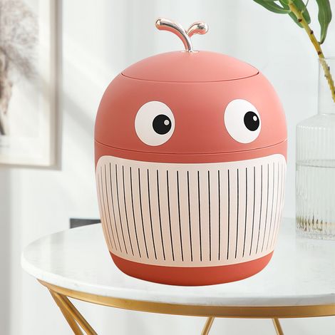 Petite Poubelle Baleine Mignonne Luxe Léger Corbeille Portable Multifonction pour Bureau Table Basse Rose Sakura (1/5)