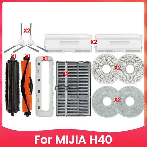 Kit de 15 pièces détachées pour aspirateur robot Xiaomi Mijia H40 - Accessoires de remplacement (1/5)