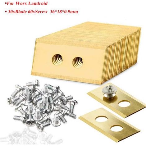 Tondeuse,Worx Landroid – lame de rechange pour tondeuse à gazon Robot 36x18x0.9MM, avec 2 trous, Anti-rouille - A[B31376653] (1/4)