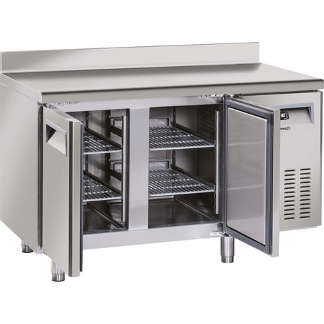 Table réfrigérée avec dosseret - 2 portes - 260 L - Casselin (1/2)