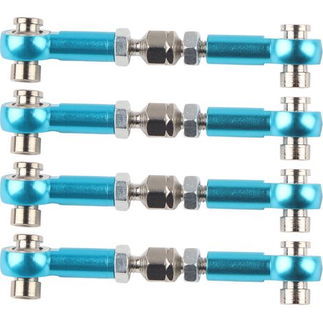 4 Pièces de Tige de Direction en Alliage d'Aluminium pour HSP 94122, Amélioration pour Voiture RC 1/10, Bleu