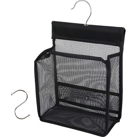 Panier Pince à Linge,Sac à pinces à linge à suspendre,pinces à linge avec panier,Pince à linge avec crochet,Organisateur d'épingles à Linge,pour ranger les crochets à vêtements,Organisateur. (Blanc) (1/5)