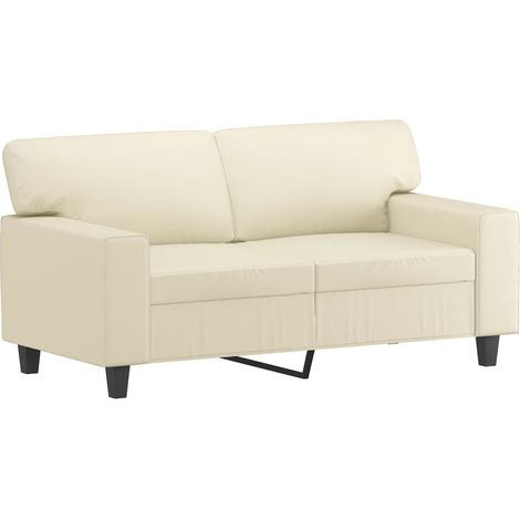 vidaXL Divano a 2 Posti Crema 120 cm in Similpelle (1/5)