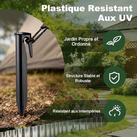 150 Pièces Piquets Robot Tondeuse 8, 5 cm, Piquets de Fixation en Plastique PP, Piquets d'ancrage pour Fil Périphérique, Tente (1/5)