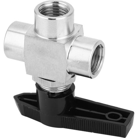 3-Wege-Kugelhahn, Innengewinde, BSPP-Edelstahl zur Wasserdurchflussregelung, 3/8 Zoll BSPP (1/5)