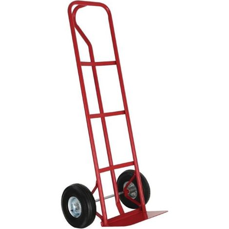 Diable de transport capacité de charge max. 250 kg, en acier rouge (1/2)