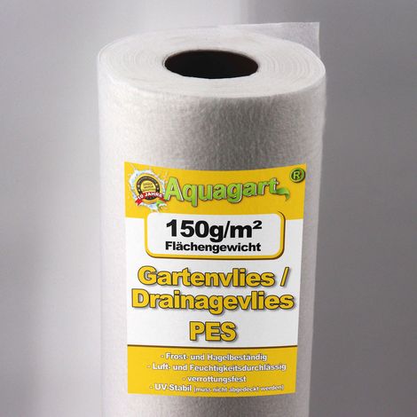 25m² Gartenvlies Unkrautvlies Drainagevlies 150g 1m br.