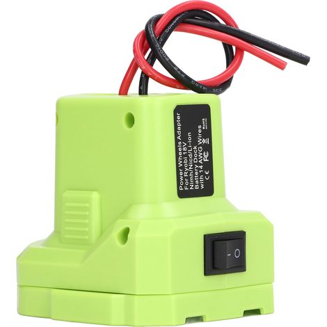 Adaptateur Batterie 18V Ryobi, Fil 14 AWG, Fusible 30A, Outil Électrique, Connecteur Isolé (1/5)