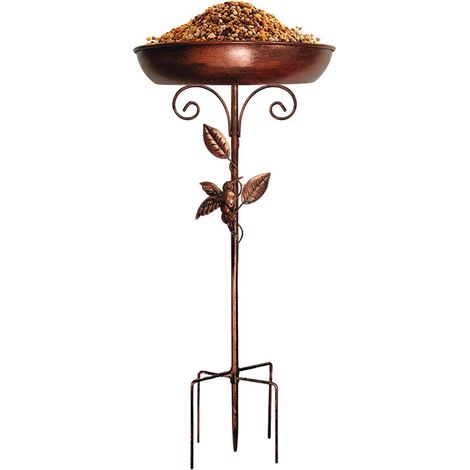 Vogelbad und Vogeltränke Vintage Rostfreie Metalltränke