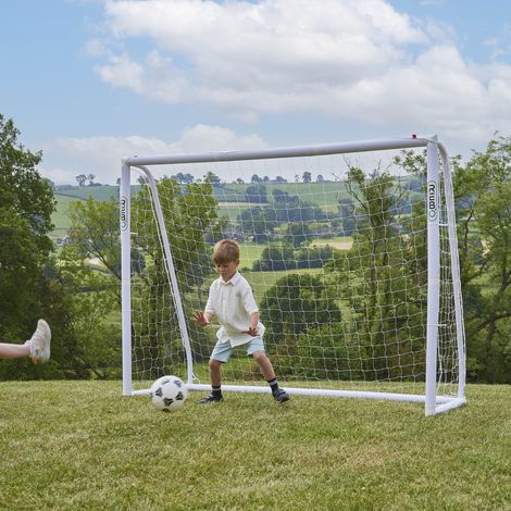 Portable PVC Locking Football Goal with Nylon Net - 8ft x 6ft (1/2)