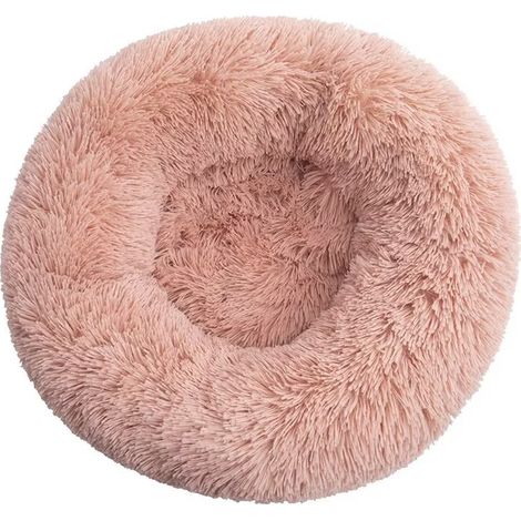 Coussin moelleux lavable pour chat et chien, rose chair, 50 cm – DELKEVIC
