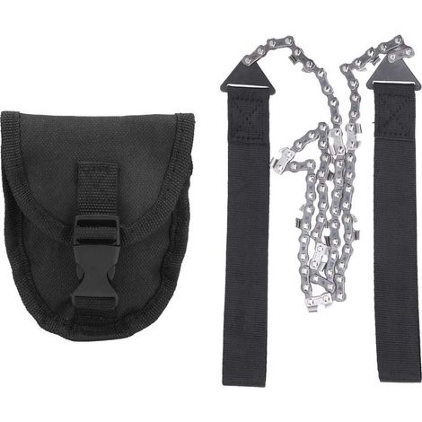 Tronçonneuse de survie d'extérieur à 11 dents, portable, filaire, de poche, en ferrogan, pour le camping et la survie en plein air. (1/5)