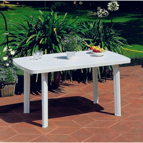 Tavolo in resina rettangolare da esterno Faro Progarden - White (1/3)