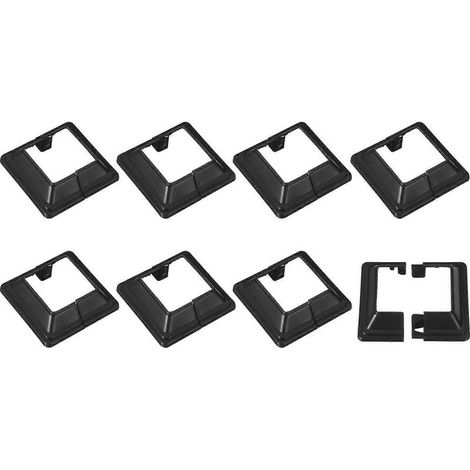 Cache-poteau en plastique fendu, lot de 8 pièces, 40 x 40 mm, dimensions totales 72 x 72 mm, pour clôtures, escaliers, rampes et porches.