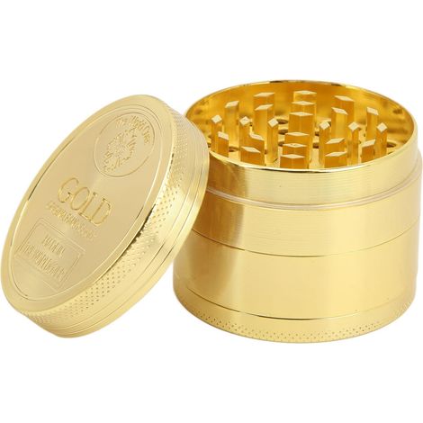 40 mm Gewürzmühle aus Aluminiumlegierung mit 4 Mahlstufen, goldfarbenes Design, für die heimische Küche (1/5)