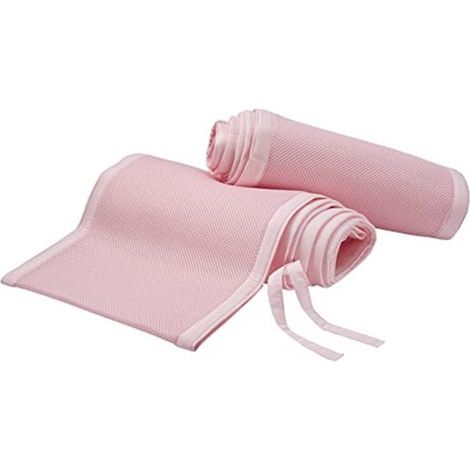 Tours de lit - Lot de 2 - Protection pour lit bébé - Rose - 150 x 27 cm + 320 x 27 cm - Offrent une protection douce pour votre lit bébé (1/4)