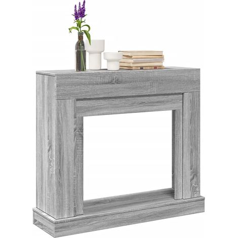 Kaminumrandung Grau Sonoma 100x30x87,5 cm Holzwerkstoff